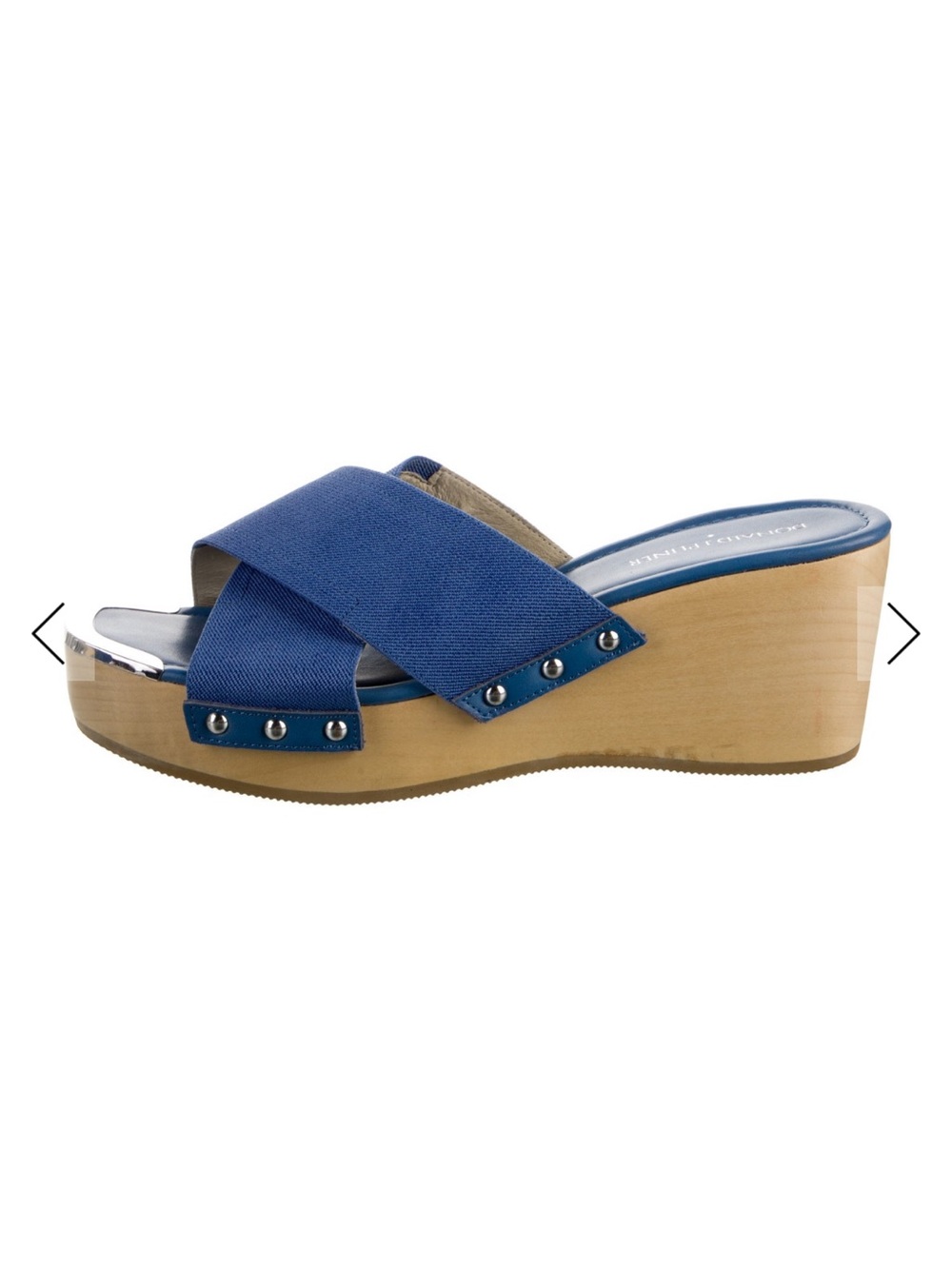 Donal Pliner as 8.5 Blue Wedge Slide Sandals